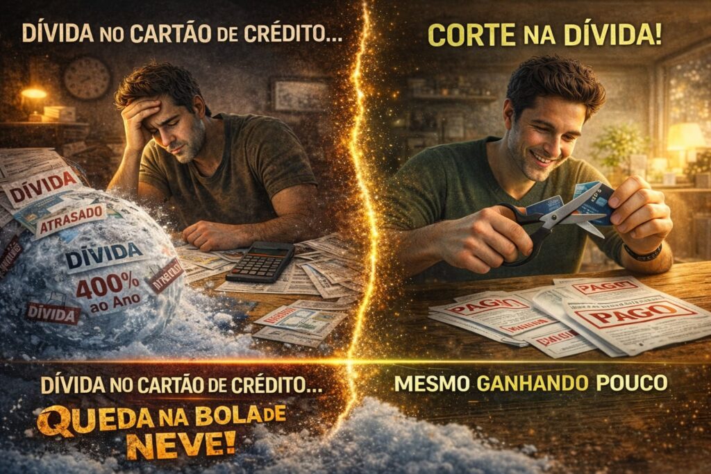 Divida no cartao de credito: como sair da bola de neve mesmo ganhando pouco